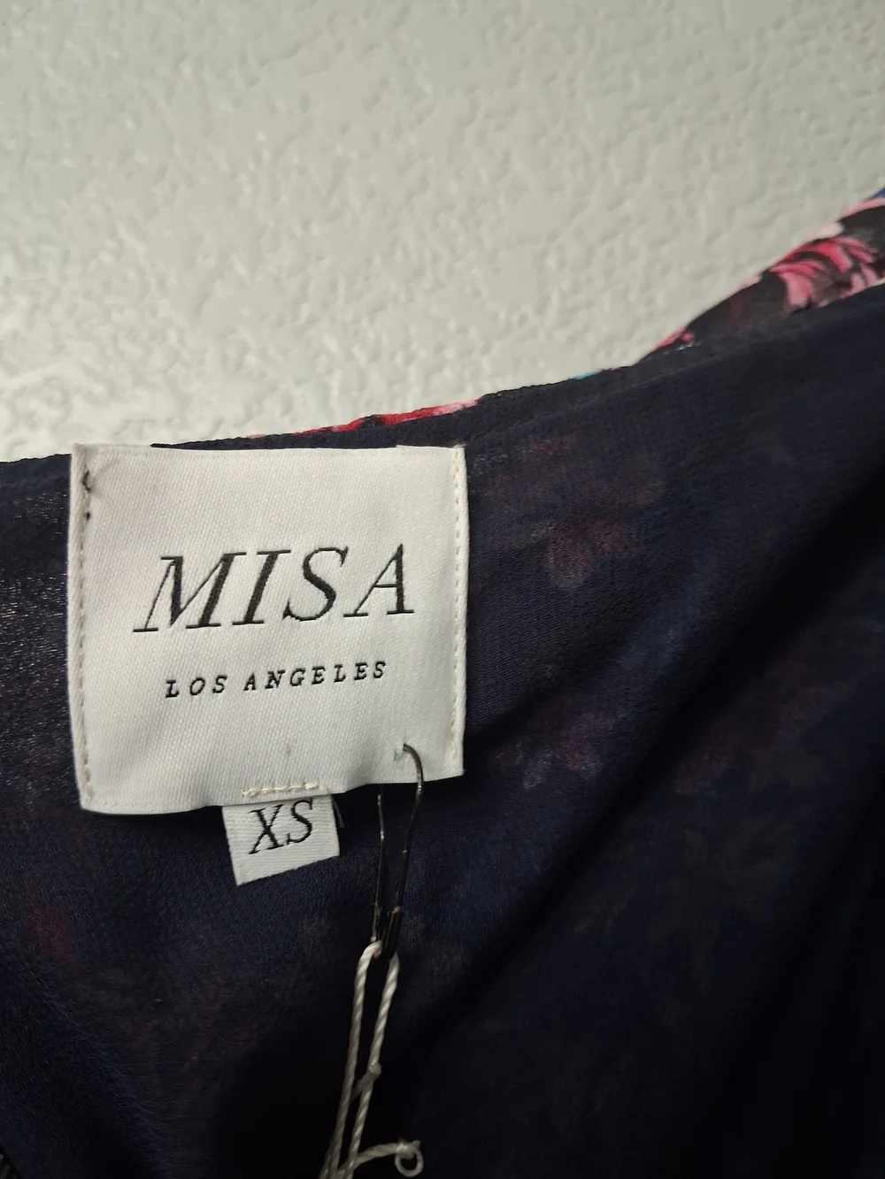 Misa Los Angeles Black Floral High-Low Ruffle Skirt